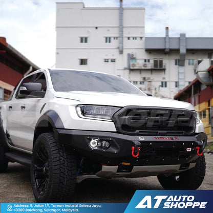 Hamer 4X4 King Series Front Steel Bumper With 4 LED DRL (Old Gen)