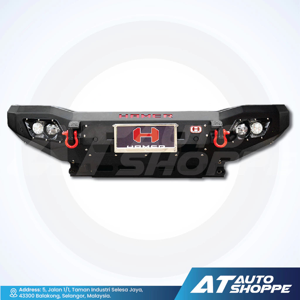 Hamer 4X4 King Series Front Steel Bumper With 4 LED DRL (Old Gen)