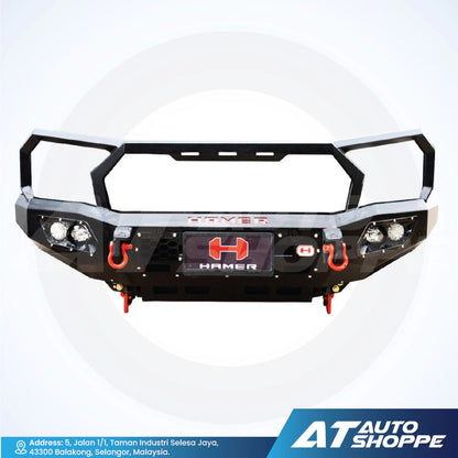 Hamer 4X4 King Series Plus Front Steel Bumper With 4 LED DRL