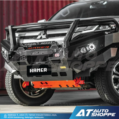 Hamer 4X4 King Series Plus Front Steel Bumper With 4 LED DRL