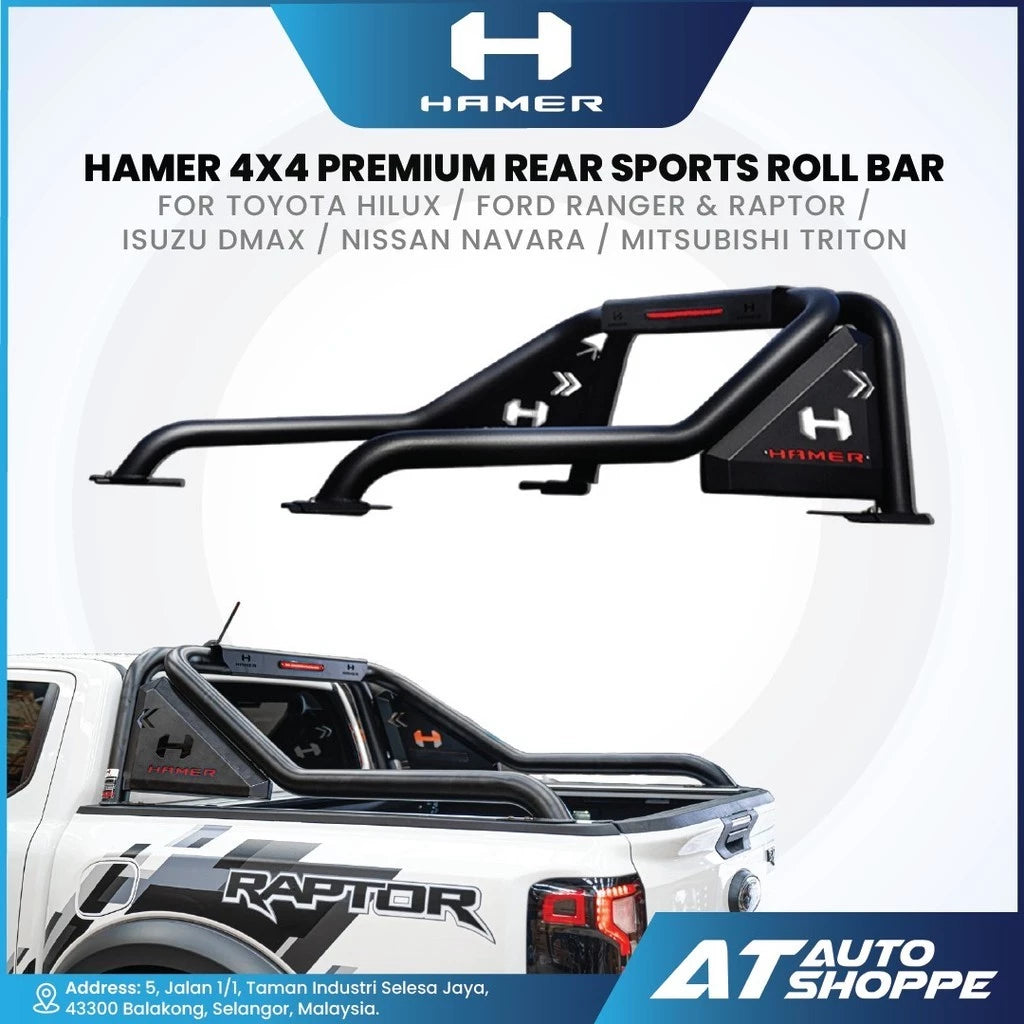 Hamer 4X4 Premium Rear Sports Roll Bar