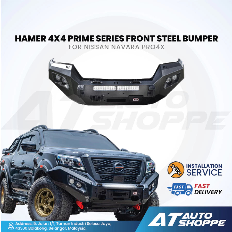 Hamer 4X4 Prime Series Front Steel Bumper with LED DRL