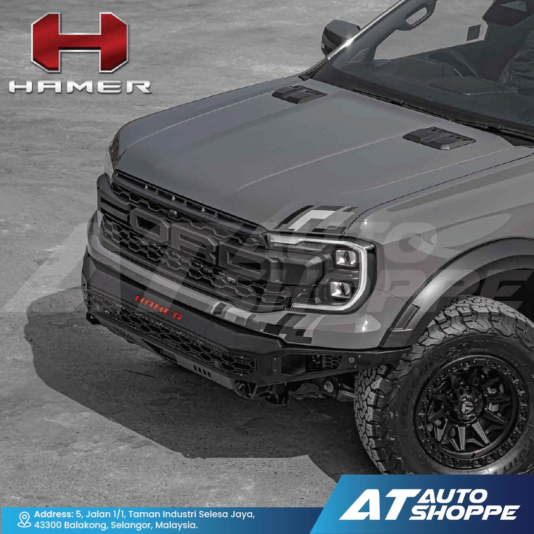 Hamer 4X4 THOR Series Front Steel Bumper With LED DRL For Raptor Next Gen (2022-Current)