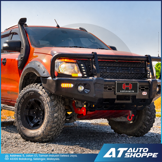 Hamer 4X4 AM109 Royal Series Front Steel Bumper For Hilux Revo Rocco T6 Triton 2018