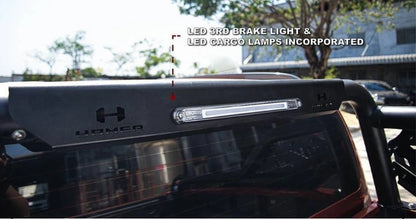LED third brake light and cargo lamps on a vehicle with 'Hamer 4x4' branding.