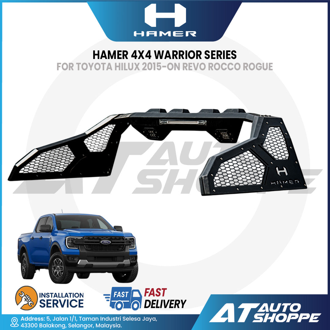 Hamer 4X4 HR 1902 Warrior Series Sport Roll Bar For Raptor Hilux / Vigo / Revo / T6 / Triton / MQ / Navara NP300