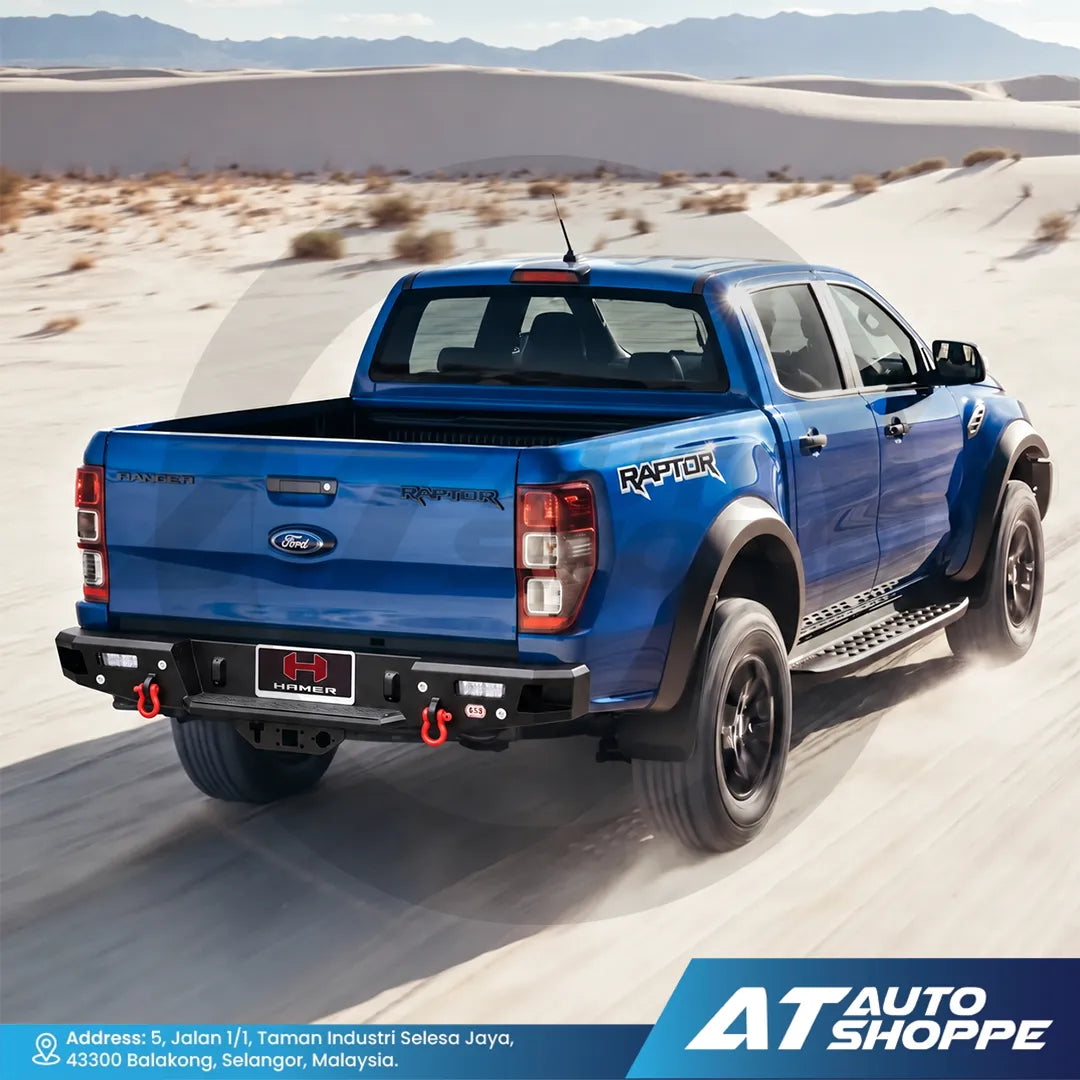 Hamer 4X4 MX202 Executive Series M-Series Rear Steel Bumper For Ford Ranger Raptor 2018