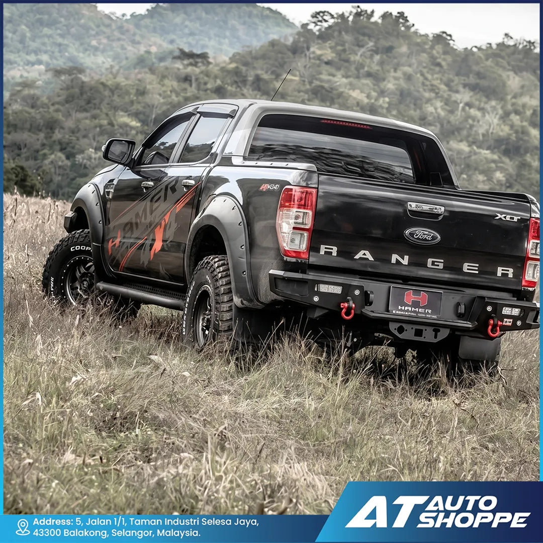 Hamer 4X4 MX202 Executive Series M-Series Rear Steel Bumper For Ford Ranger Raptor 2018