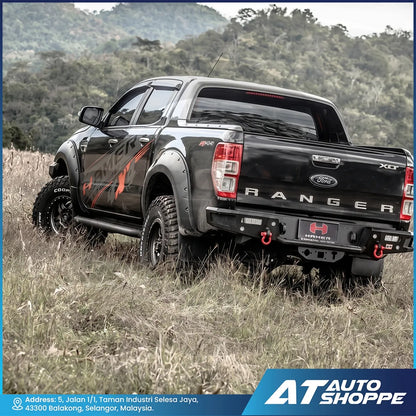 Hamer 4X4 MX202 Executive Series M-Series Rear Steel Bumper For Ford Ranger Raptor 2018