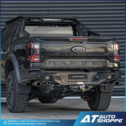 Hamer 4X4 MX204 Nova Sport Series Rear Steel Bumper For Toyota Hilux & Ford Ranger