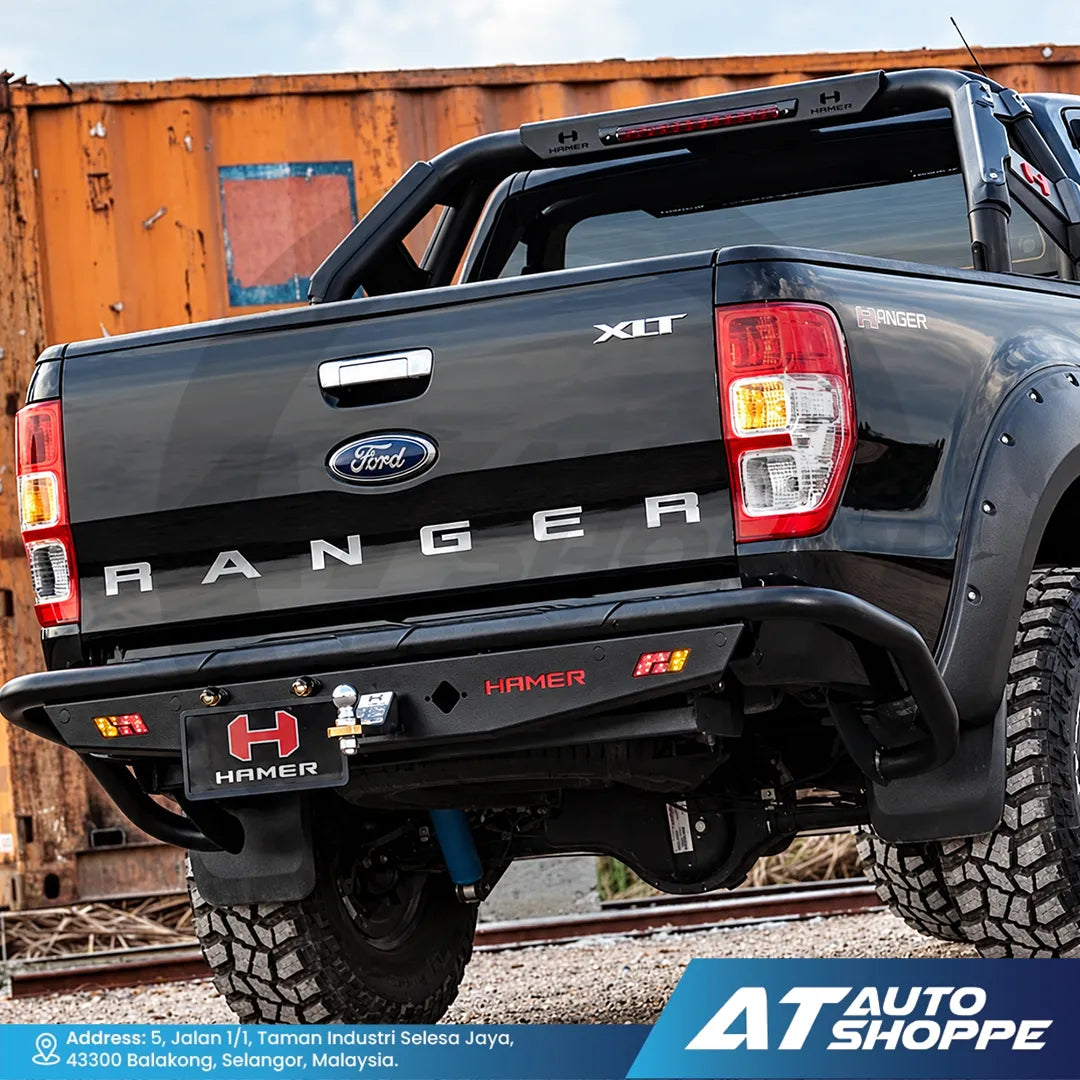 Hamer 4X4 MX206 Off Road Series Rear Steel Bumper For Hilux Vigo Revo T8 Triton D-Max Navara NP300