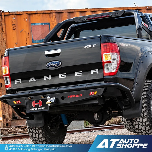 Hamer 4X4 MX206 Off Road Series Rear Steel Bumper For Hilux Vigo Revo T8 Triton D-Max Navara NP300