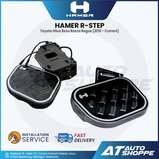 HAMER R-STEP product for Ford Ranger with installation service and delivery information on a white background.