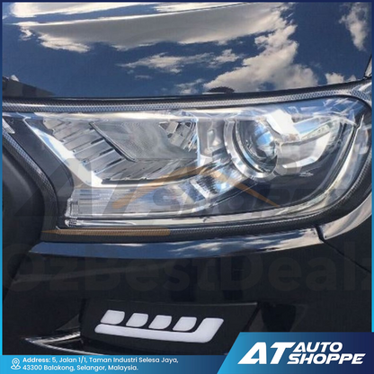 Headlamp Cover Guard Carbon Fiber For Ford Ranger 2015-2021 T7 T8 Raptor