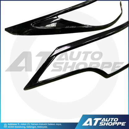 Headlamp Cover Guard Gloss Black For Toyota Fortuner 2015-On