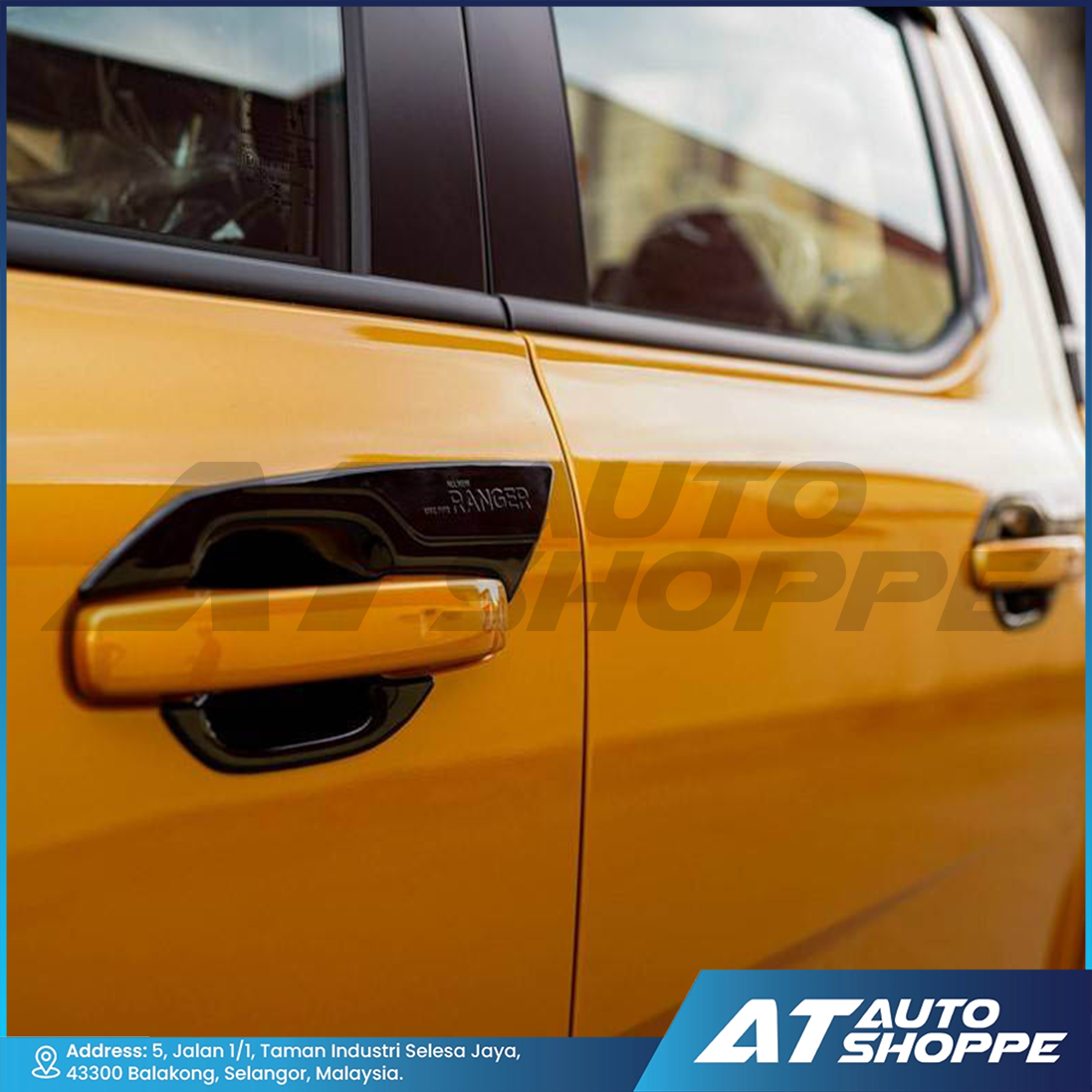 Inner Door Handle Cover Guard Carbon Fiber For Ford Ranger Next Gen 2023 T9 (Made in Thailand)