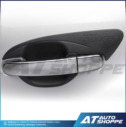 Inner Door Handle Cover Guard Matte Black For Ford Ranger T6 T7 T8 2012-2021