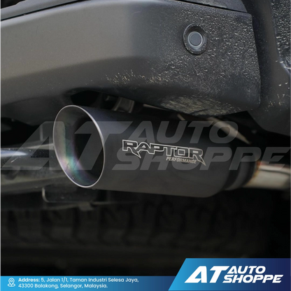 JTC Titanium Exhaust Muffler Dual Exit Black Tip for Ford Raptor Next Gen 3.0 V6 (2022 - Current)
