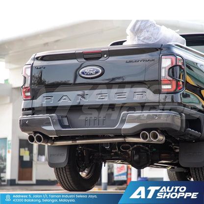 JTC Titanium Exhaust Muffler Dual Exit Titanium Tip for Ford Ranger Next Gen (2022-Current)