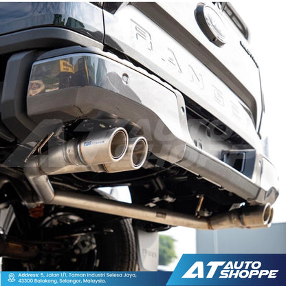 JTC Titanium Exhaust Muffler Dual Exit Titanium Tip for Ford Ranger Next Gen (2022-Current)