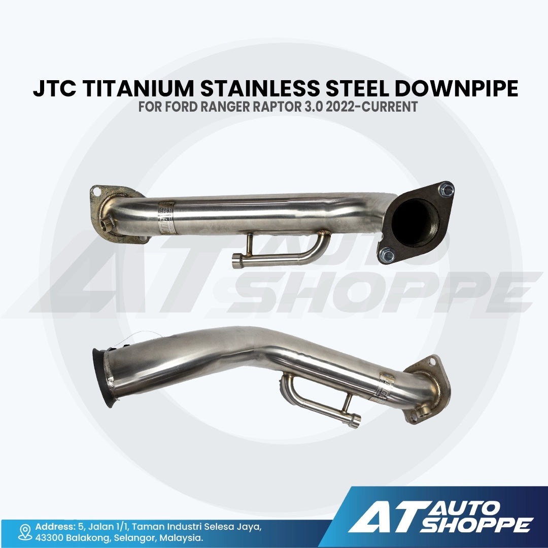 JTC Titanium Stainless Steel Downpipe For Ford Ranger Raptor 3.0 (2022-Current)