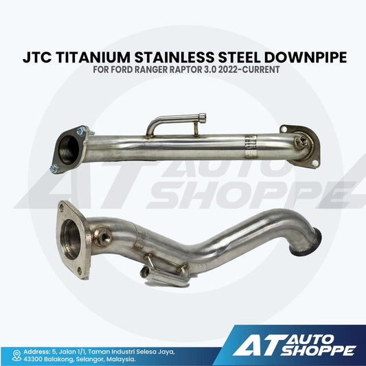 JTC Titanium Stainless Steel Downpipe For Ford Ranger Raptor 3.0 (2022-Current)