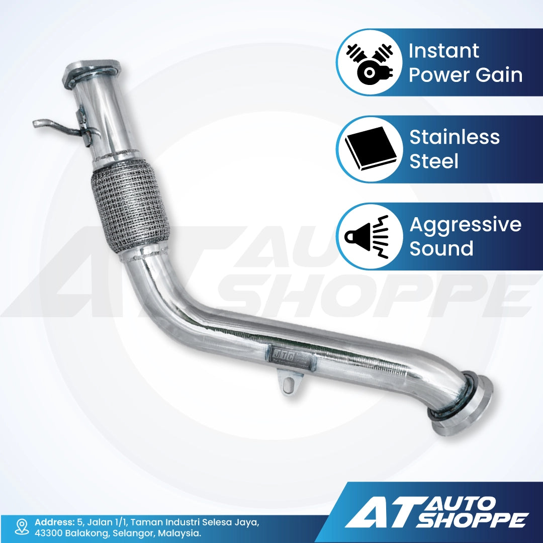 JTC Titanium Stainless Steel Downpipe for Ford Ranger T8 2.0 Bi-Turbo (2019-2022)
