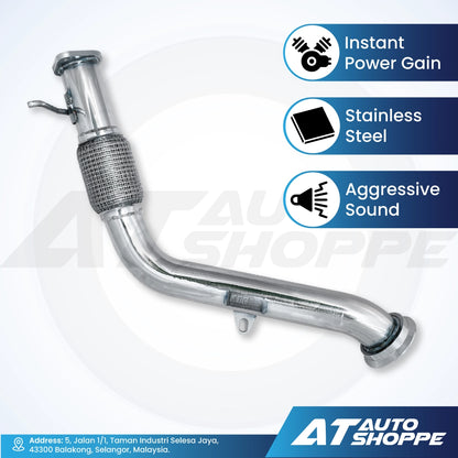 JTC Titanium Stainless Steel Downpipe for Ford Ranger T8 2.0 Bi-Turbo (2019-2022)