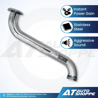 JTC Titanium Stainless Steel Downpipe for Isuzu D-Max 3.0 (2015-Current)