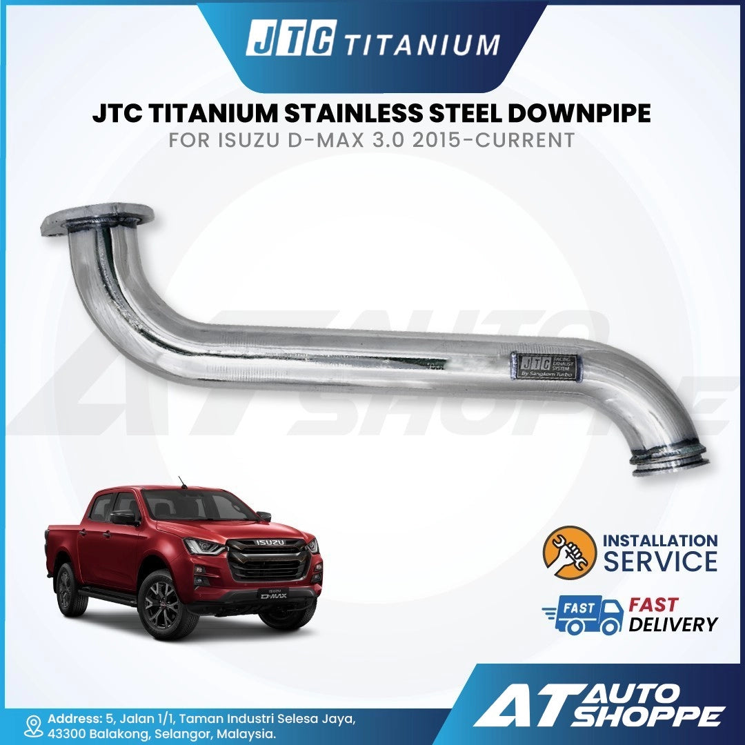 JTC Titanium Stainless Steel Downpipe for Isuzu D-Max 3.0 (2015-Current)