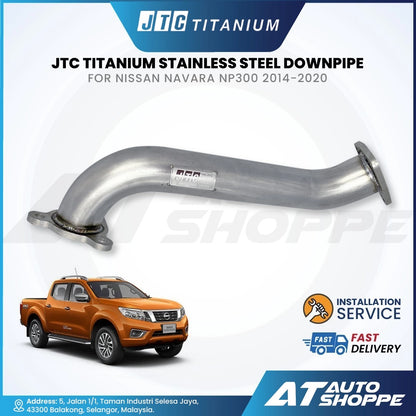 JTC Titanium Stainless Steel Downpipe for Nissan Navara NP300 (2014-2020)