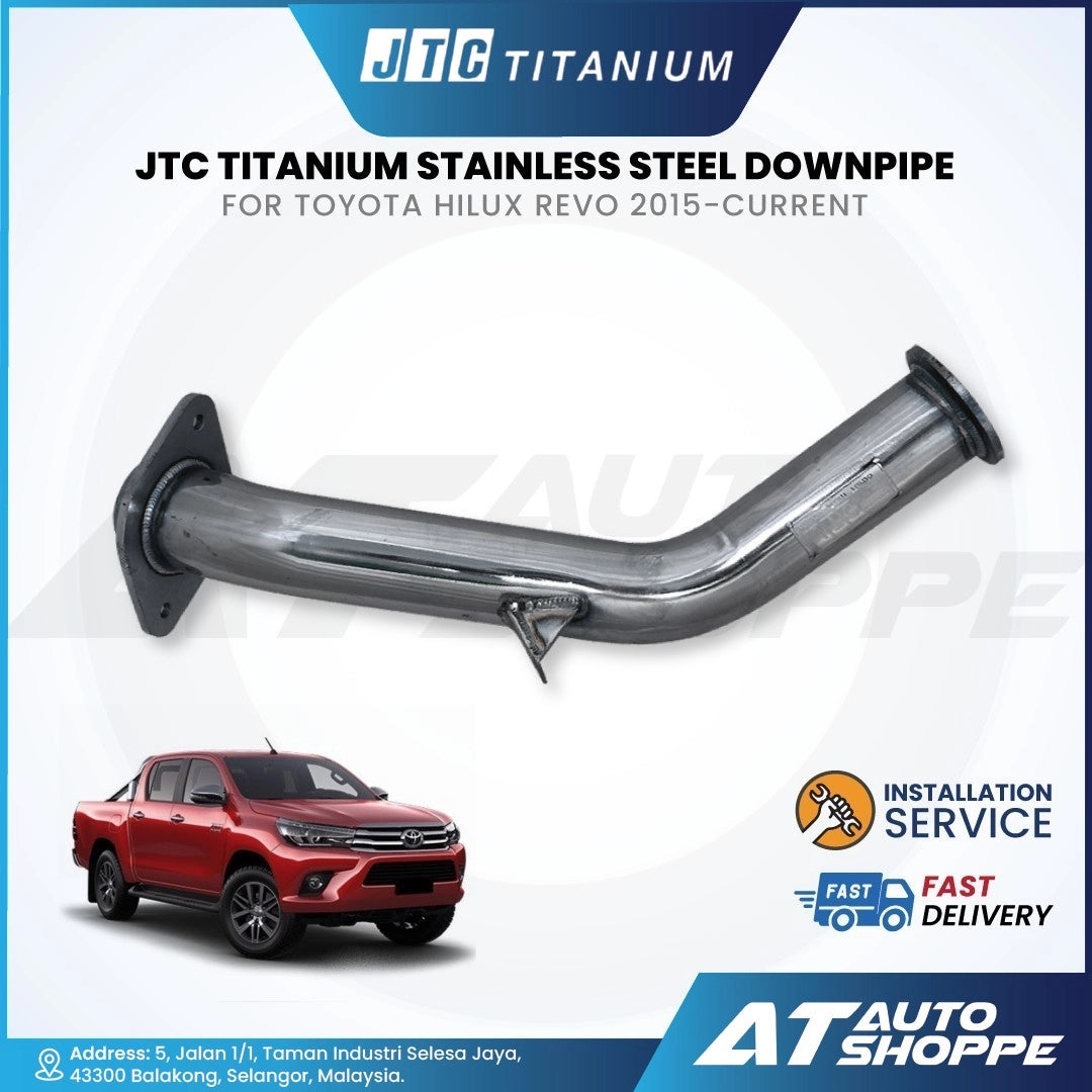 JTC Titanium Stainless Steel Downpipe for Toyota Hilux Revo (2015-Current)