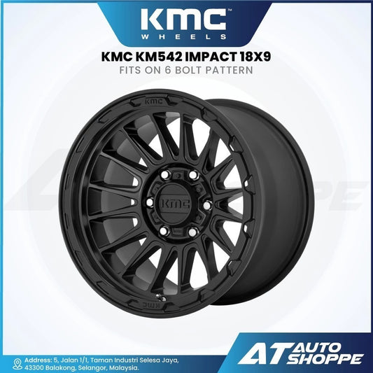 KMC KM542 Impact-Satin Black 18x9 ET0 6x139.7 (1 Piece)