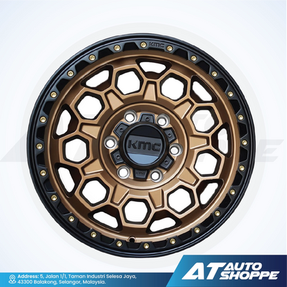KMC KM545 Trek-Bronze/Black Lip 17x9 ET0 ET-12 6x139.7 (1 Piece)
