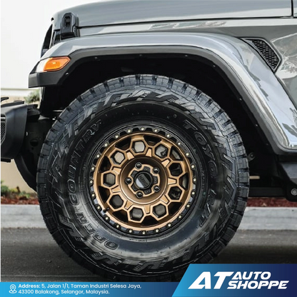KMC KM545 Trek-Bronze/Black Lip 17x9 ET0 ET-12 6x139.7 (1 Piece)