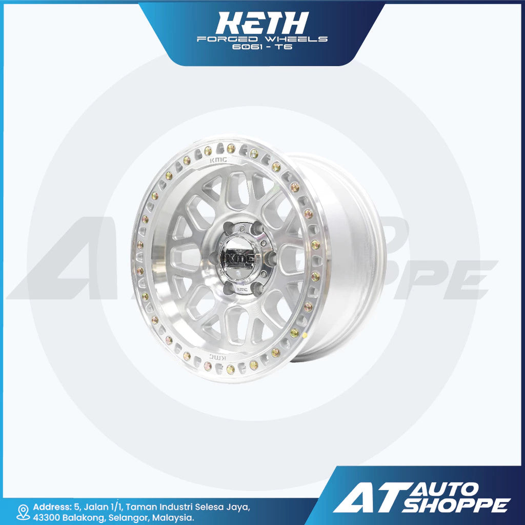 Car wheel rim with K2TH branding on a white background