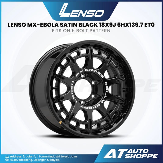 Lenso MX Ebola-Satin Black 18x9J ET0 6x139.7 (1 Piece)