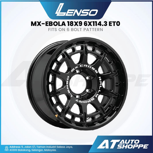 Lenso MX Ebola-Satin Black 18x9 ET0 6x114.3 (1 Piece)