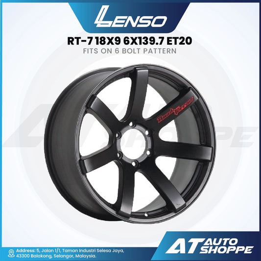 Lenso RT-7-Matte Black 18x9 ET20 6x139.7 (1 Piece)