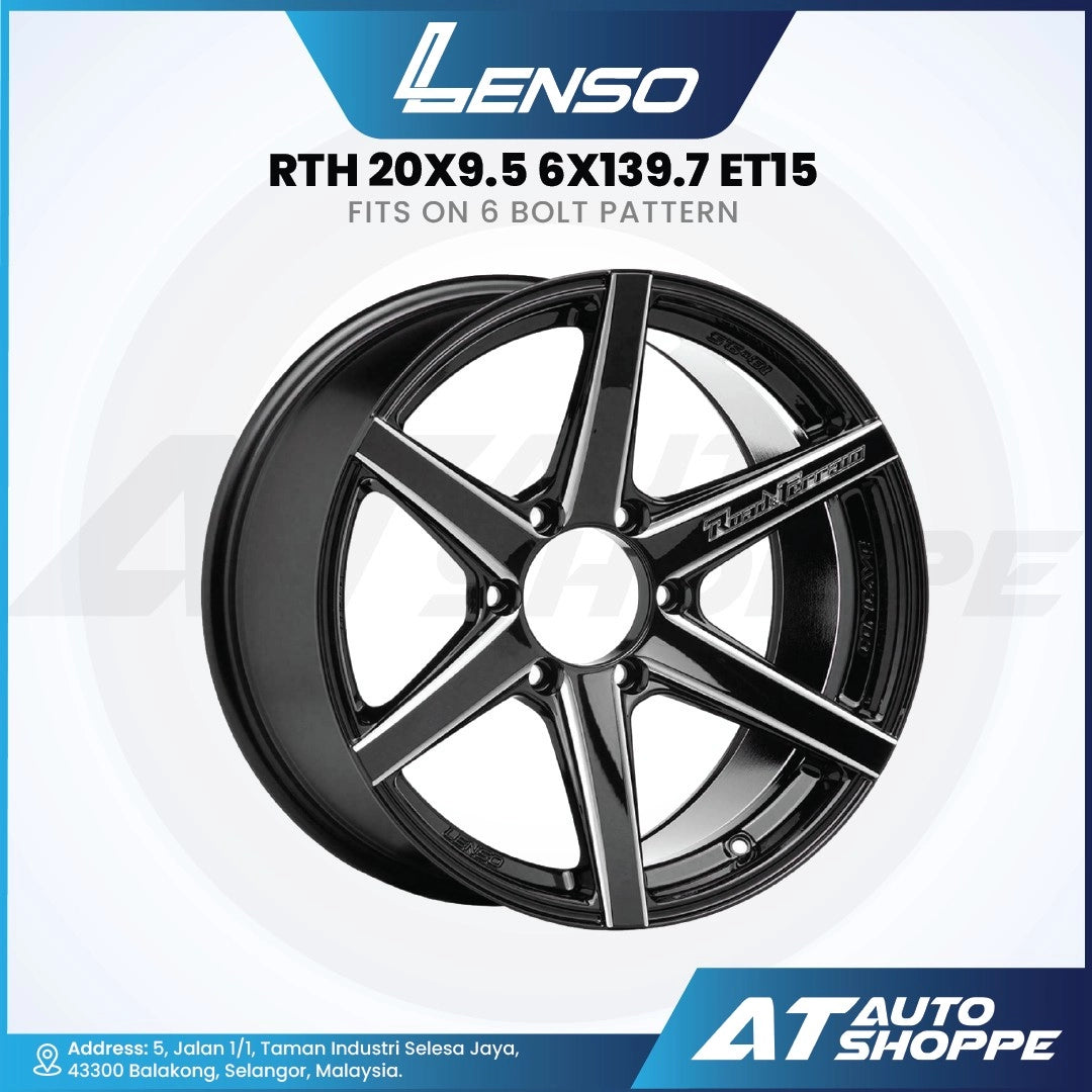 Lenso RTH-Gloss Black 20x9.5 ET15 6x139.7 (1 Piece)
