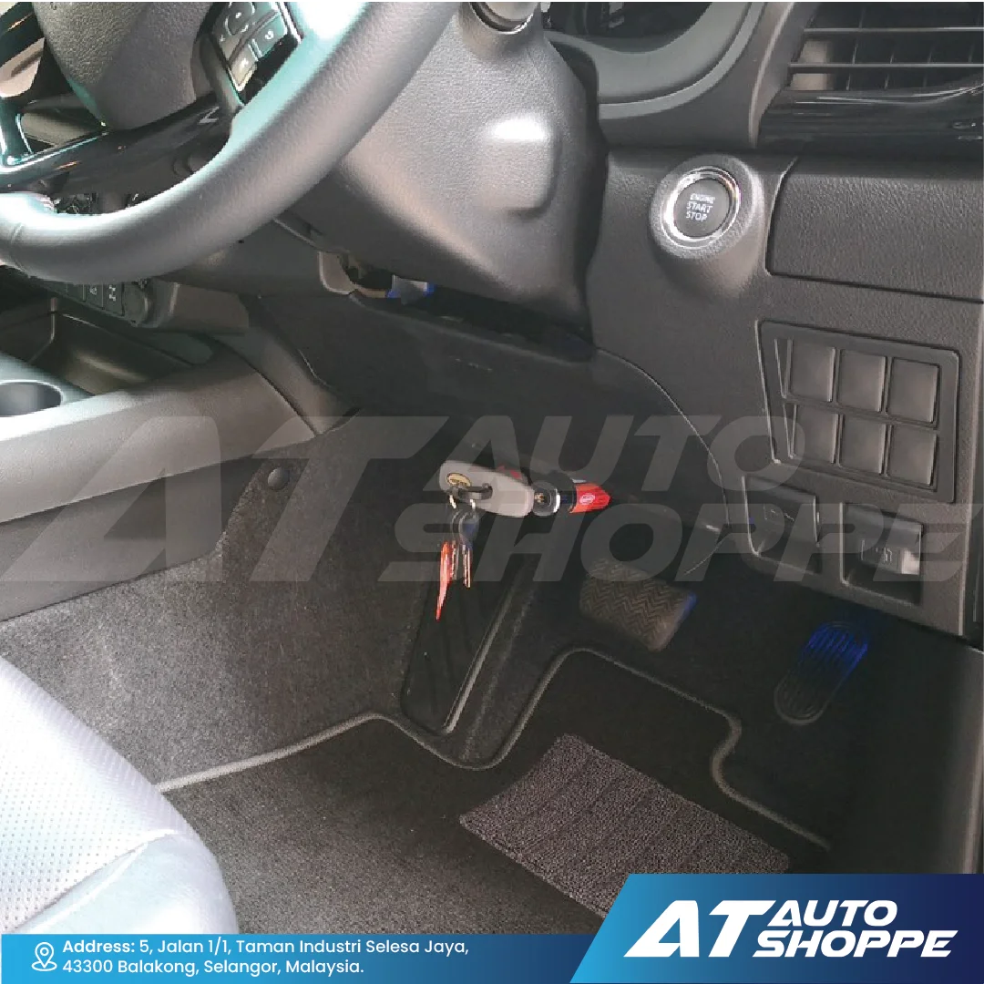 LOCKTECH Car Pedal Double Lock Brake & Starter Anti-Theft Security Device