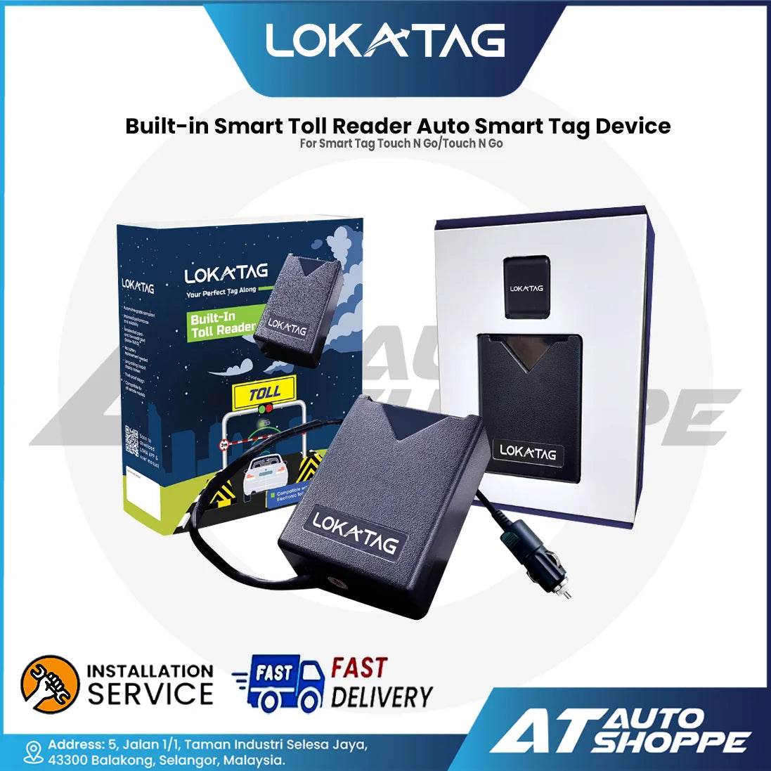 LokaTag Built-in Smart Toll Reader For SmartTag & Touch N Go