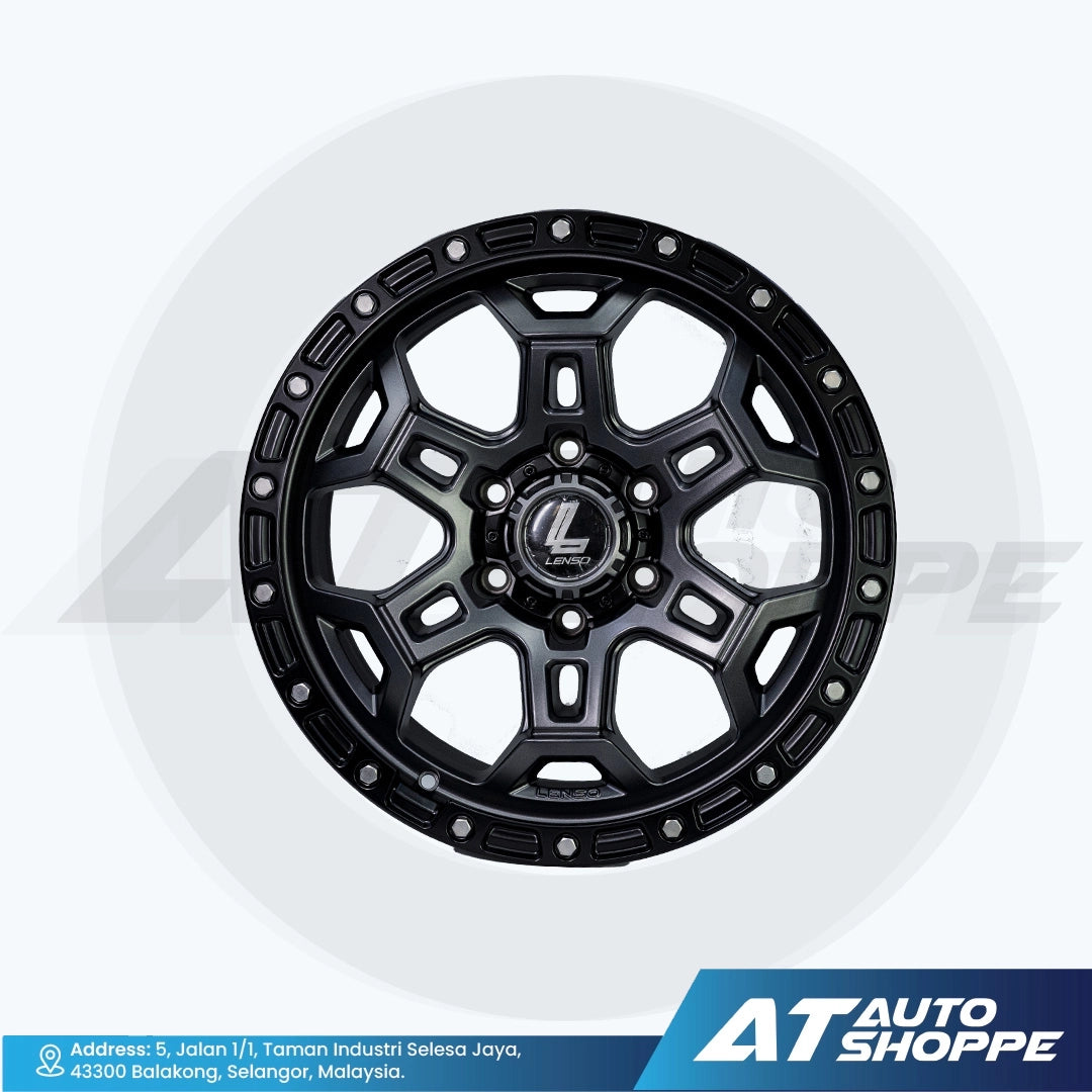 Lenso Argo-Gray Anthracite with Satin Black Lip 18x9 ET12 6x139.7 (1 Piece)