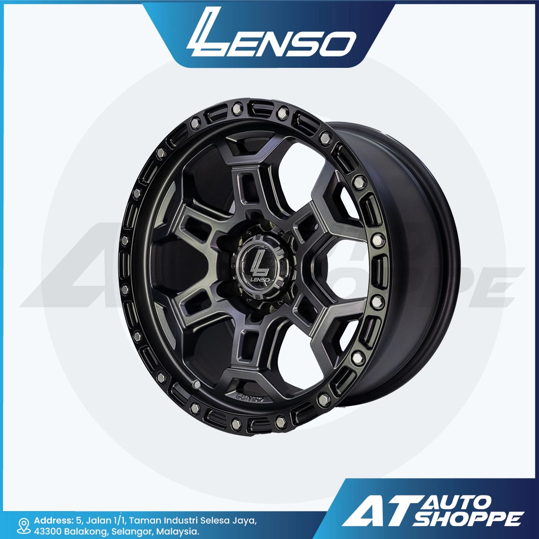 Lenso Argo-Gray Anthracite with Satin Black Lip 18x9 ET12 6x139.7 (1 Piece)