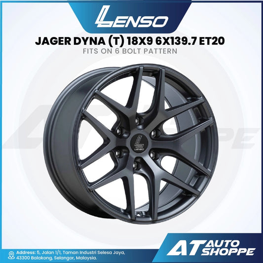 Lenso Jager Dyna (T)-Black / Mill 18x9 ET20 6x139.7 (1 Piece)