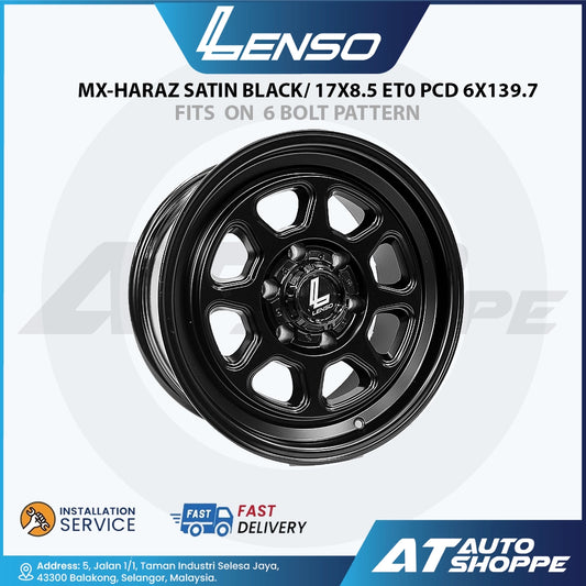Lenso MX Haraz-Satin Black 17x8.5 ET0 6x139.7 (1 Piece)