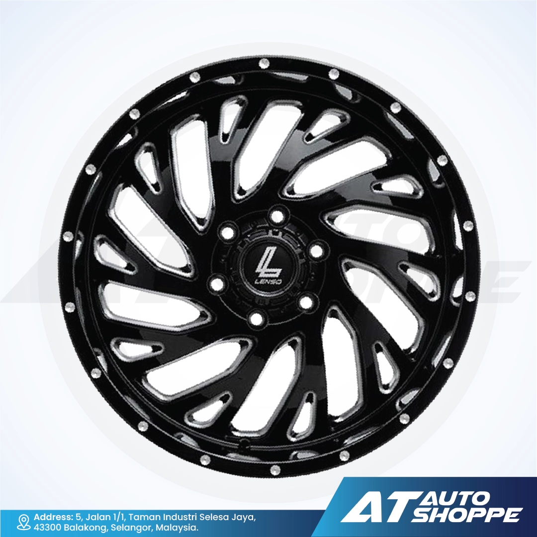 Lenso MX Loka-Satin Black/Mirror Rivet 18x9 ET0 6x139.7 (1 Piece)