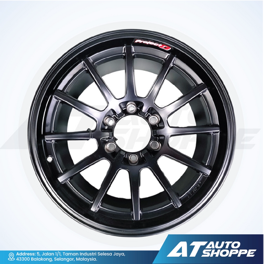 Lenso Project-D Spec-Q Matte Black 18x9J ET20 6x139.7 (1 Piece)