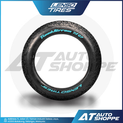 Lenso Tires tire on a white background with AT Auto Shoppe branding.