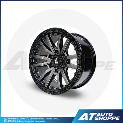 Lenso Valor Gray Anthracite With Satin Black Flip 18x9 6x139.7 ET0